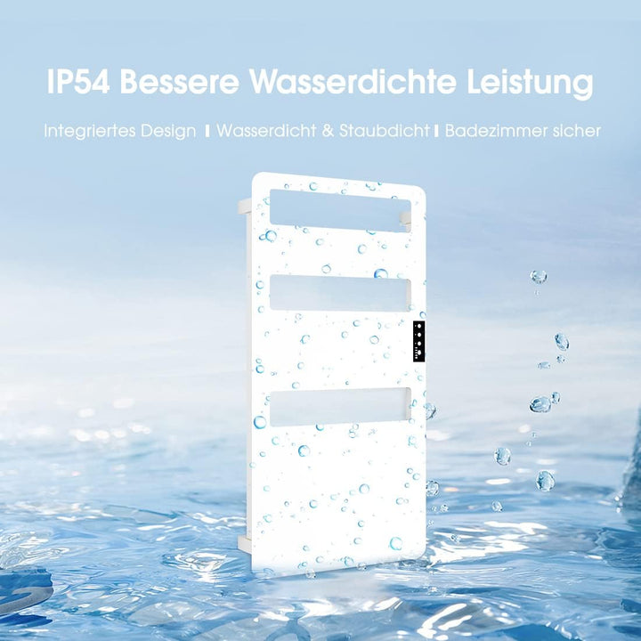 Badheizkörper 90x46cm Bad Heizkörper mit Touchschalter Timer Bad Handtuchhalter Heizung Elektrisch B