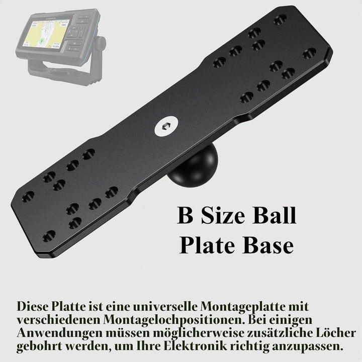 BRCOVAN 1-Zoll-Kugel Fischfinderhalterung Platte, Universelle Marine-Elektronikplatte aus Aluminiuml