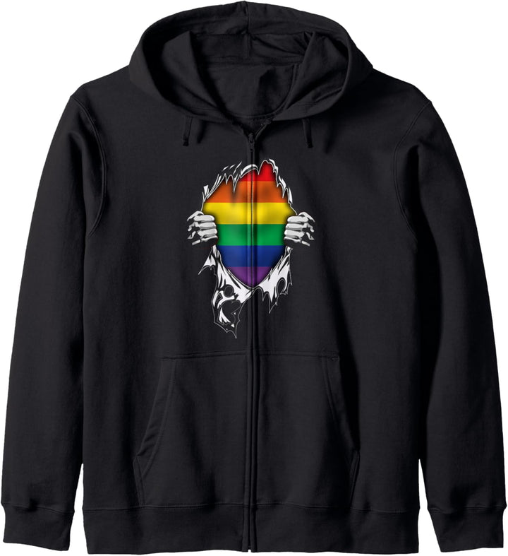 Superhelden-Regenbogen-Flaggen-Kleid für Damen, Held Kapuzenjacke