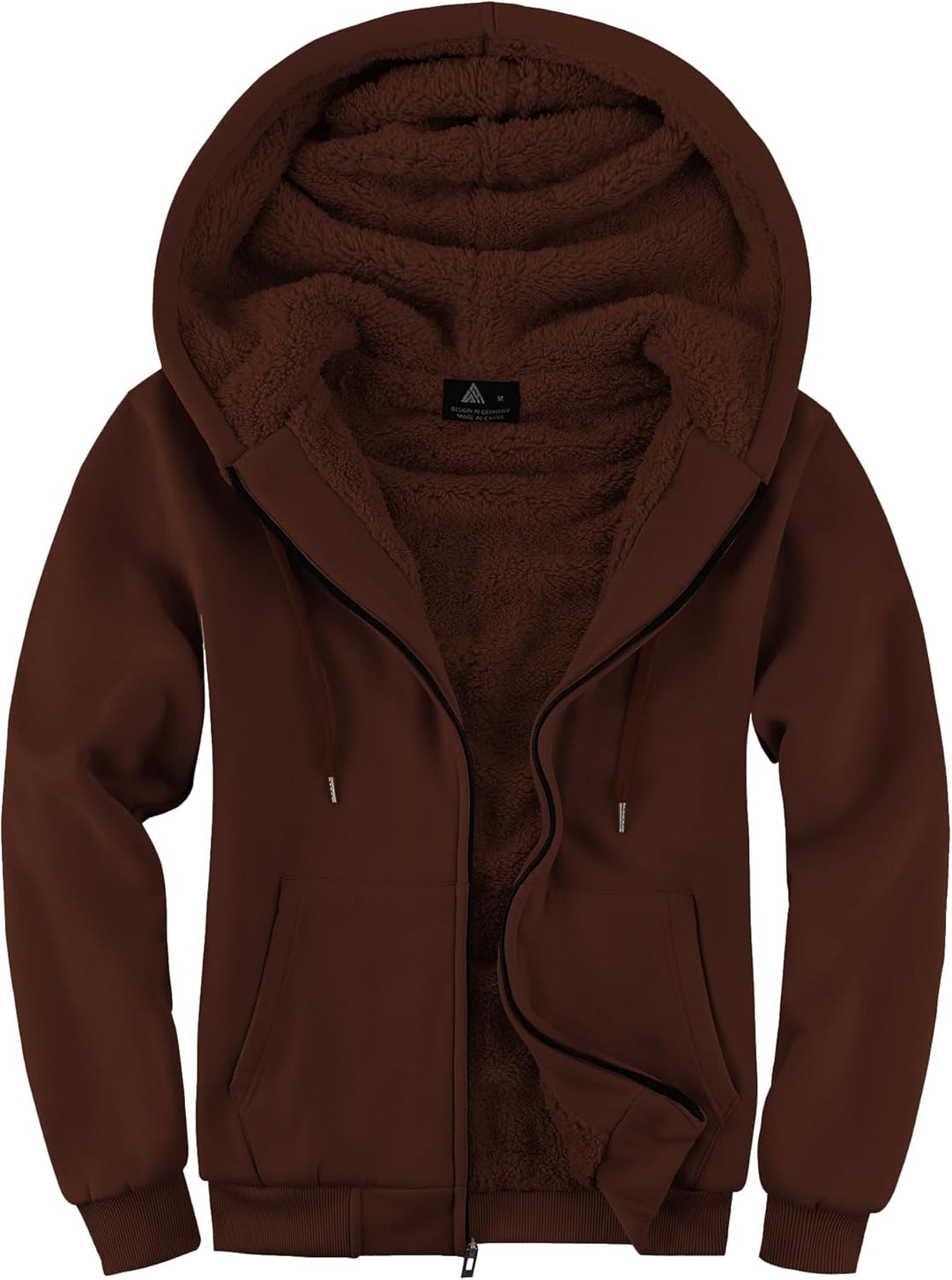SwissWell Hoodies Herren Gefütterte Sweatjacke mit Kapuze Winter Jacke Reissverschluss Warmer Fleece