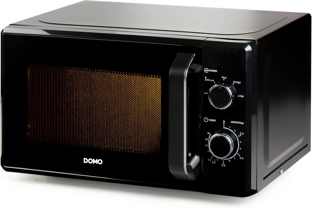 DOMO DO2520 Freistehend Mikrowelle - 5 Leistungsstufen - Auftaufunktion - Mit Signalton bei Programm