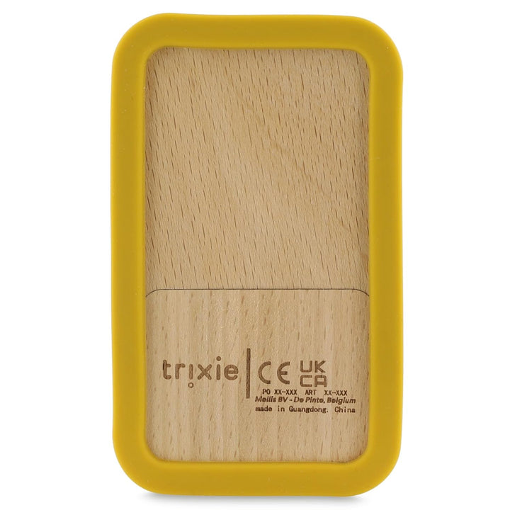 Trixie Babyphone aus Holz aus Silikon – Mr. Lion, weiches und langlebiges Rollenspielspielzeug, sich
