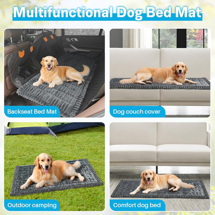 Hunde-Autositzbezug für Rücksitz - Weiche Rücksitz-Haustier-Bett-Matte, Rutschfeste Reise-Hundebett-