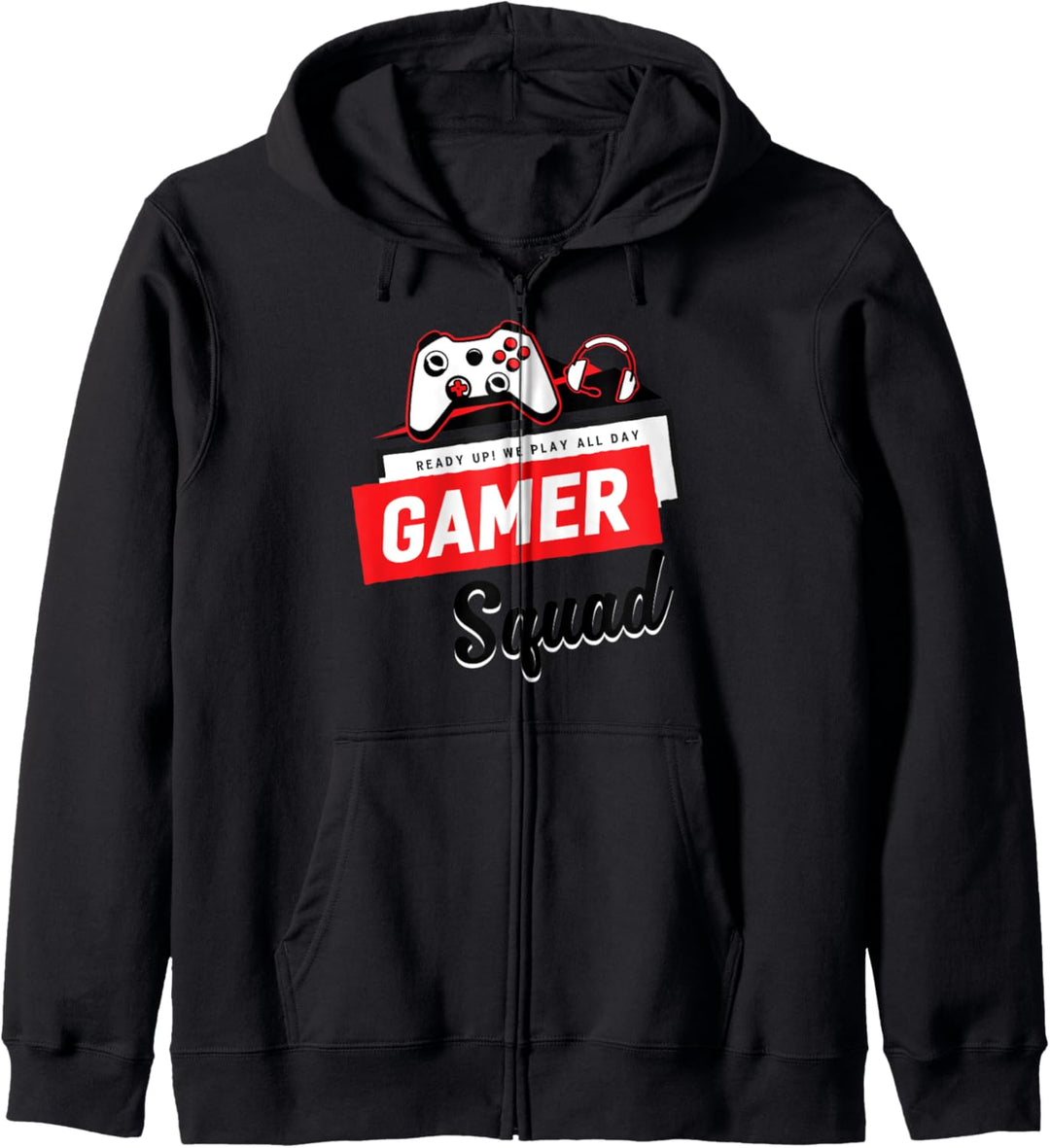 Videospiel-Controller-Headset Gaming Gaming Gamer Squad Kapuzenjacke