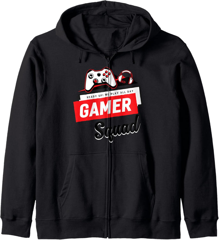 Videospiel-Controller-Headset Gaming Gaming Gamer Squad Kapuzenjacke