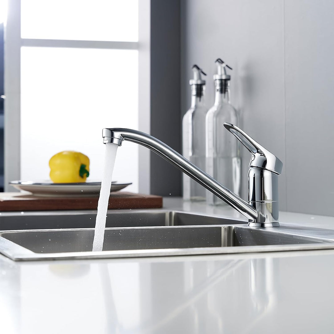 BELZ Küchenarmatur Wasserhahn, 360° Drehbare Einhebelmischer Mischbatterie, mit Keramikkartusche & 6