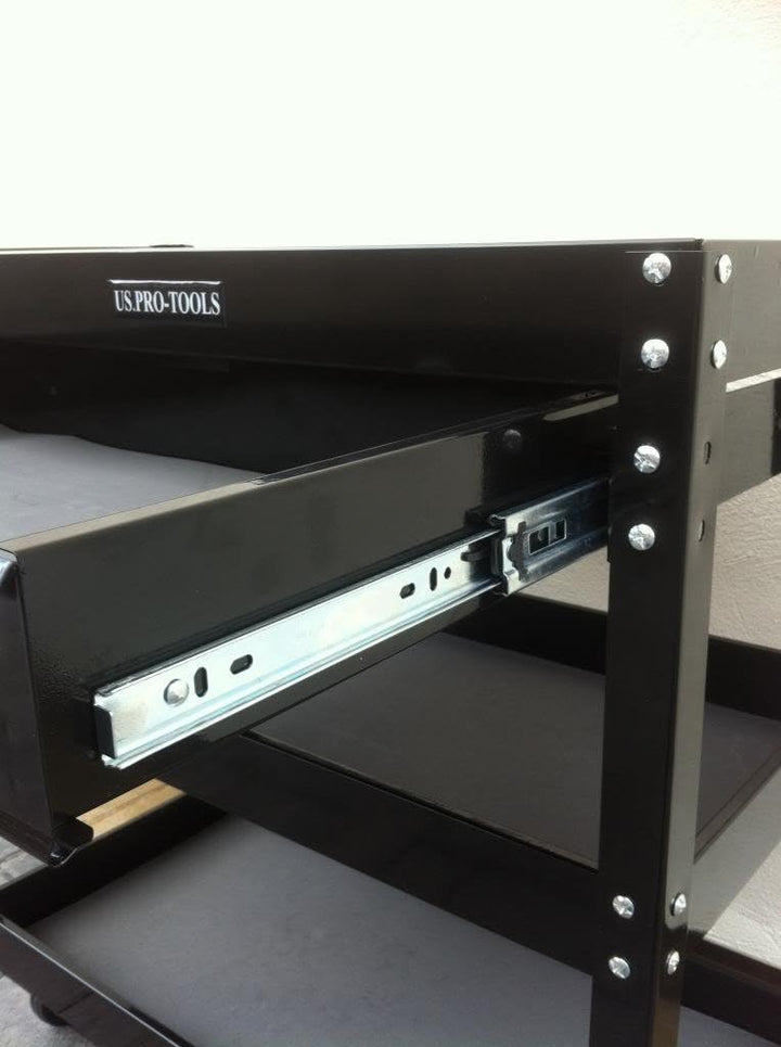 US PRO TOOLS Werkzeug Warenkorb Werkzeug Trolley Workstation Tool Box Cabinet schwarz glänzend mit a