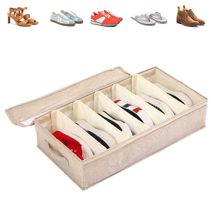 Schuhaufbewahrung Unter Dem Bett Schuh-Regal FüR Unter Das Bett, 60*33*14cm Faltbare Aufbewahrungsbo