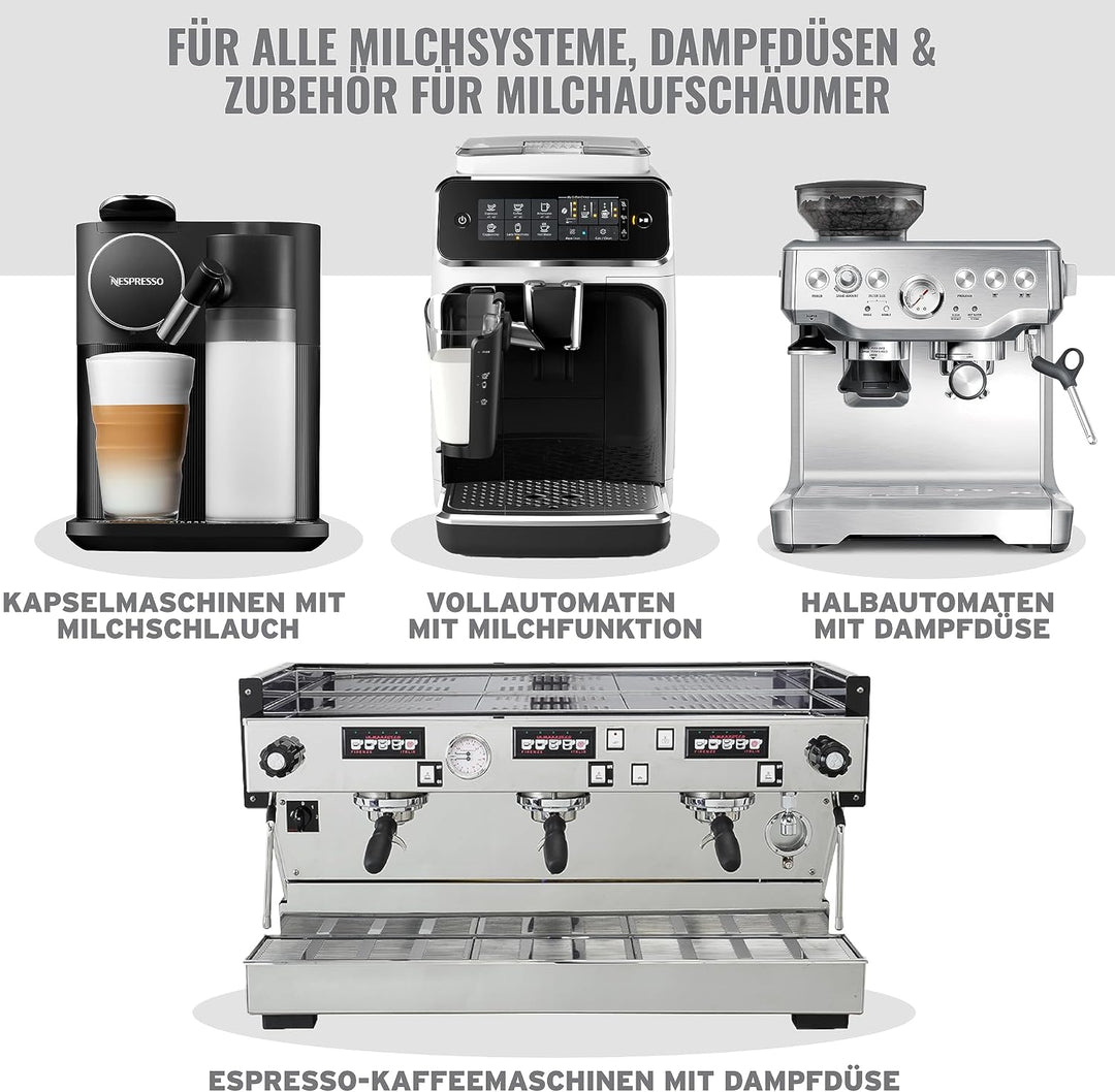 Caffenu Universal Milchsystemreiniger - 1L Alkalische Reinigungslösung, Alkalisch