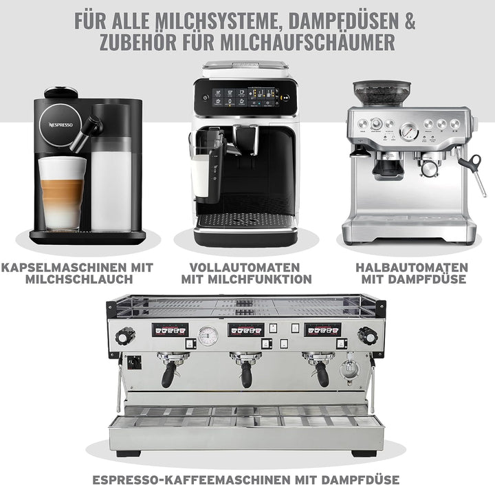 Caffenu Universal Milchsystemreiniger - 1L Alkalische Reinigungslösung, Alkalisch