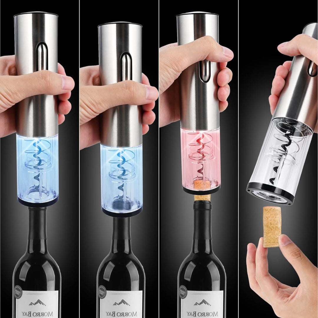Elektrischer Korkenzieher, Elektrische Flaschenöffner Set Elektrisch Weinöffner Set mit Flaschenöffn
