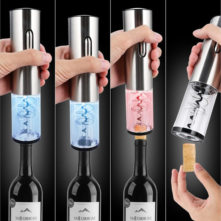 Elektrischer Korkenzieher, Elektrische Flaschenöffner Set Elektrisch Weinöffner Set mit Flaschenöffn