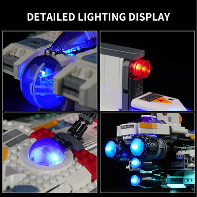 cooldac Led Licht Kit für Lego 75357 Star Wars Ghost & Phantom II Set(Nur Beleuchtung, Kein Lego), K