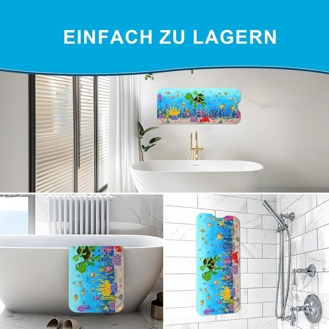 XIYUNTE Badewannenmatte rutschfest Kinder - 100% BPA frei, Extra Komfortabel Antirutschmatte Badewan