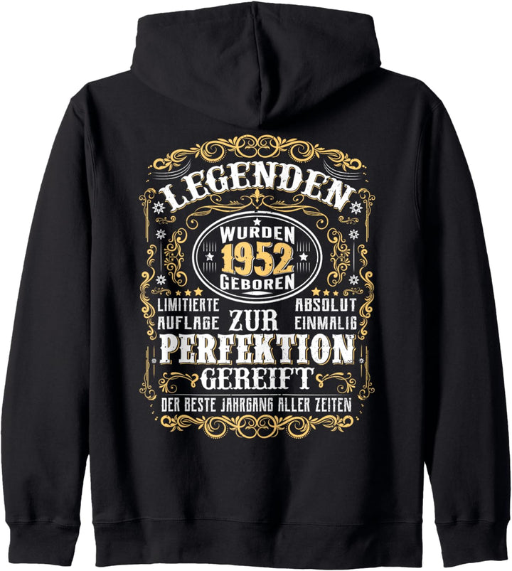 1952 Legenden Wurden 1952 Geboren Geburtstag Jahrgang 1952 Kapuzenjacke