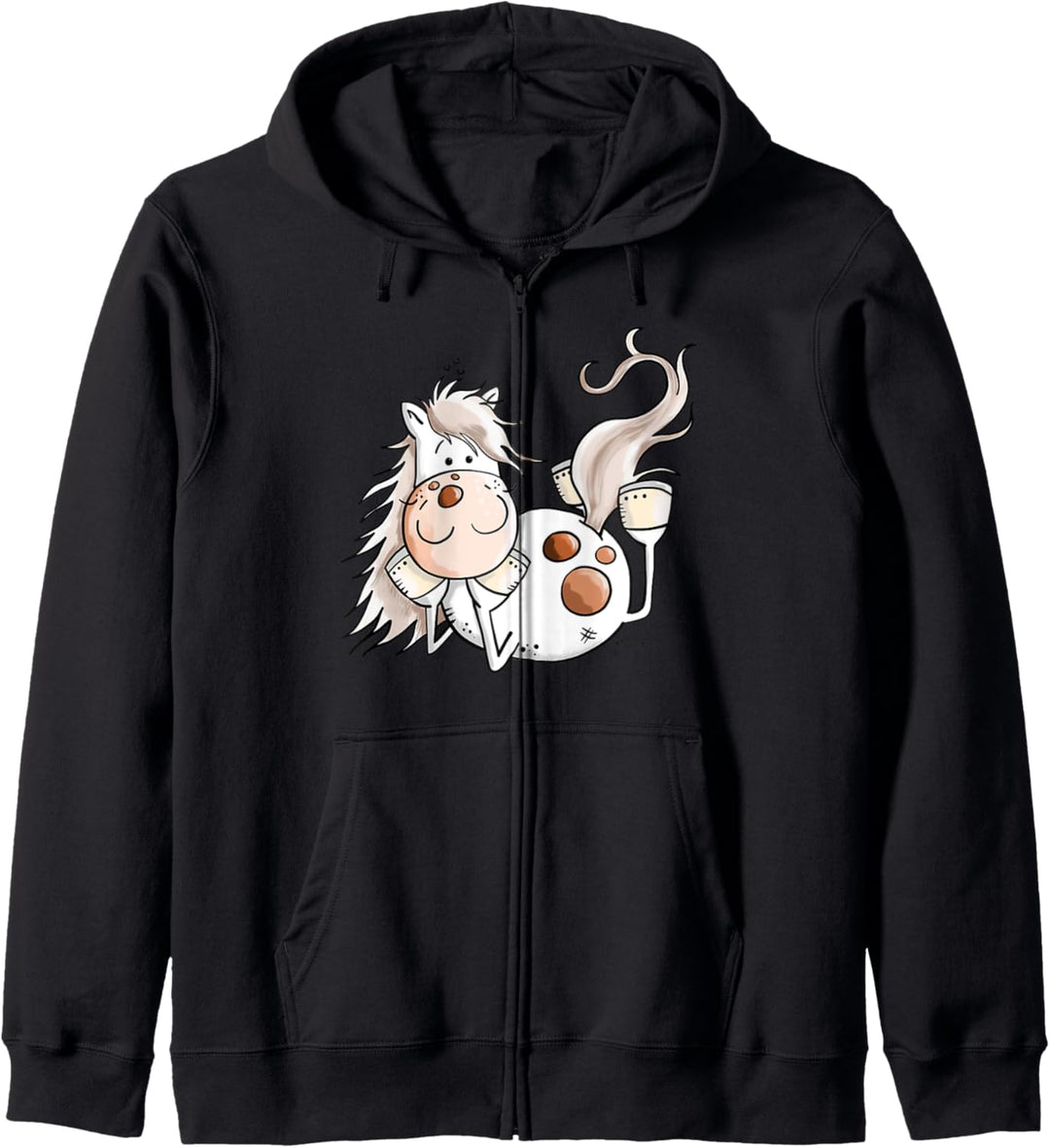 Relax Pferde Motiv I Pferdedruck Fun für Pferde Freunde Kapuzenjacke