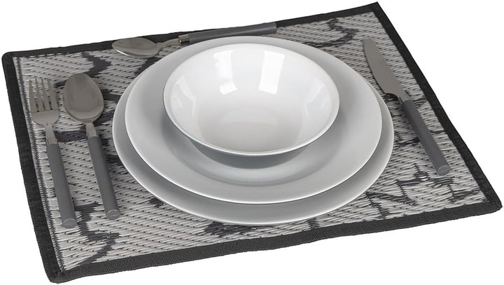 Bo-Camp - Besteck-Set - im Korb - Grau - 24 Teile - 6 Personen