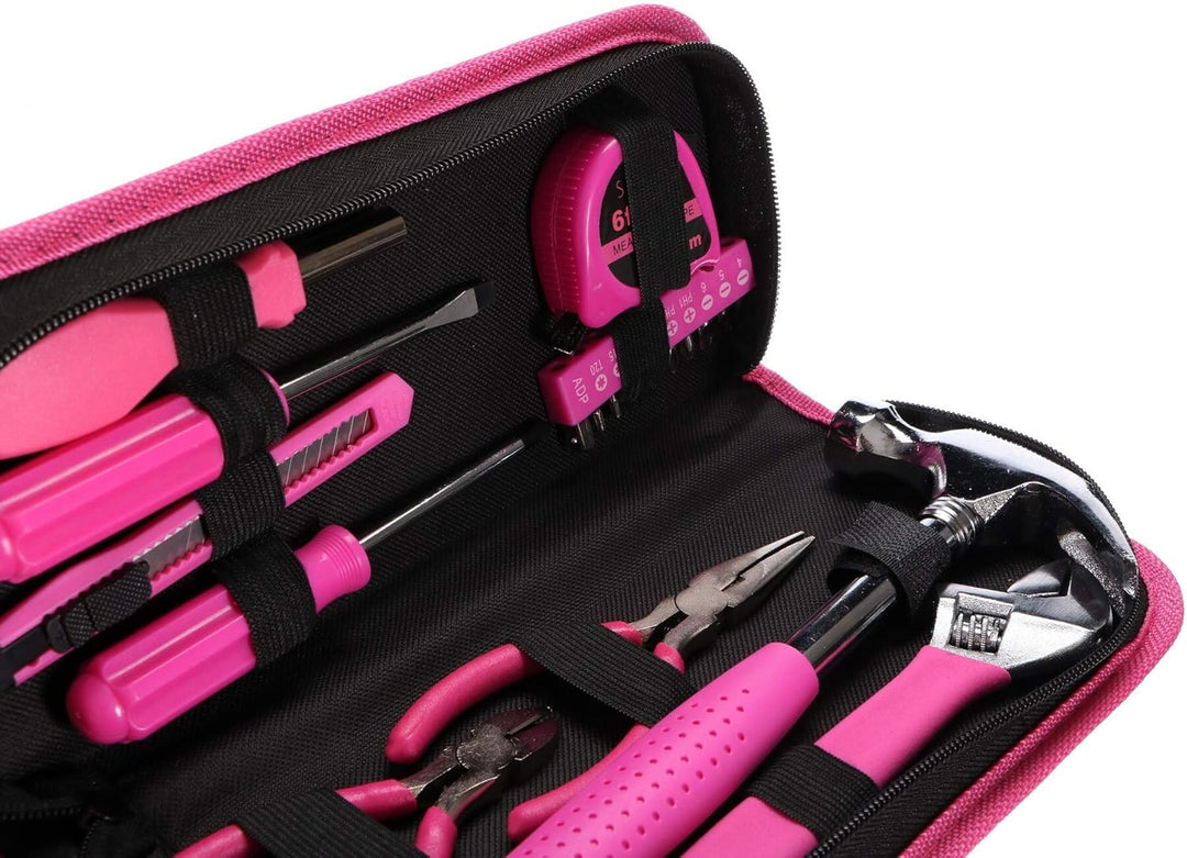 SIXTOL HOME PINK 20 Werkzeugset in einer Tasche | Für den Heimgebrauch | praktischen Werkzeug-Tasche