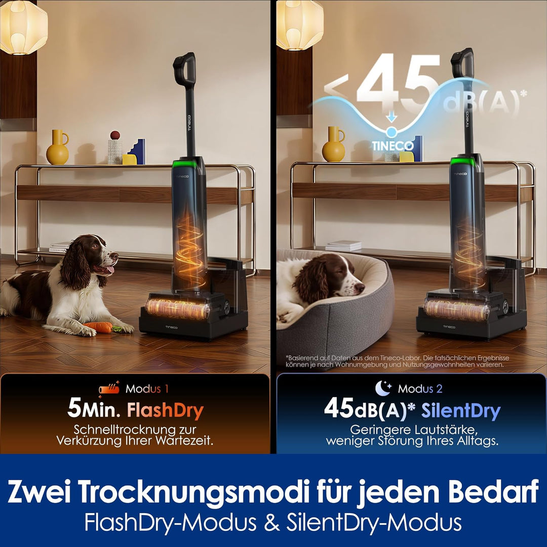 Tineco Floor One Station S9 Artist Nass- & Trockensauger, Auto Wasserbefüllung, 5 L Wassertank, Stre