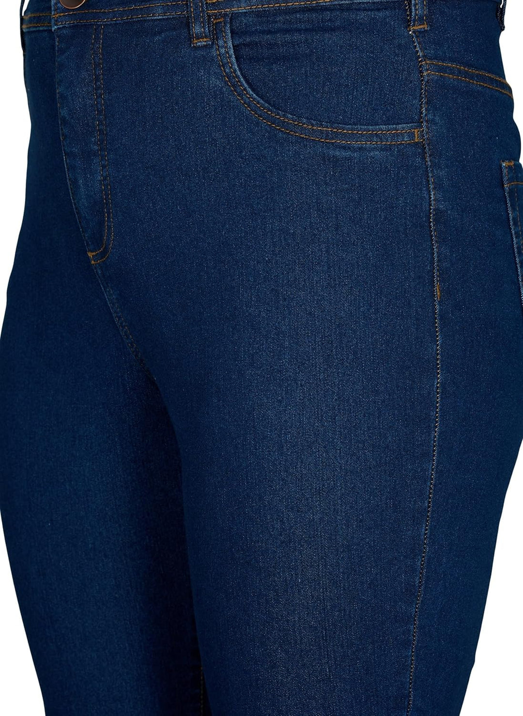 Zizzi Flash by Damen Grosse Grössen Jeans Schlag Hohe Taille Gr 42W / 32L Blue Denim, 42W / 32L Blue