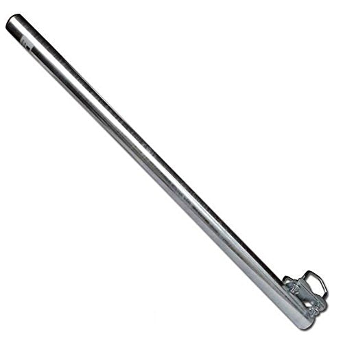 Geländerhalter / Balkonhalter Mast für Geländer Stahl 80cm mit 2 Schellen Balkon Halterung 48mm Mast