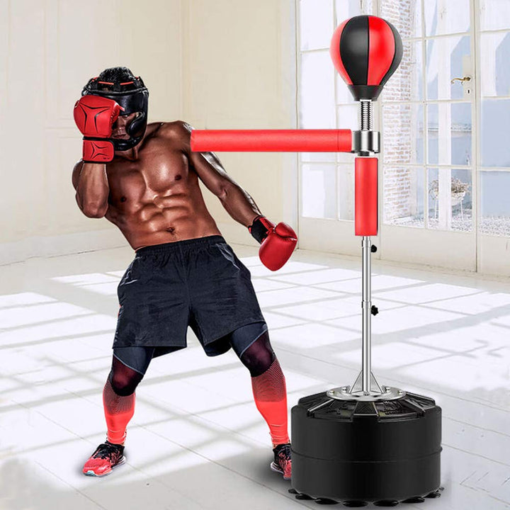 Boxsack Stehend Profi Punching Ball Erwachsene Mit 360 ° Reflex Bar,Stand Boxsack Verstellbar Hohe 1