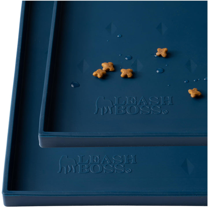 Leashboss Hundefuttermatten für Futter- und Wassernäpfe, Dicke, wasserdichte Silikon-Füttermatte für