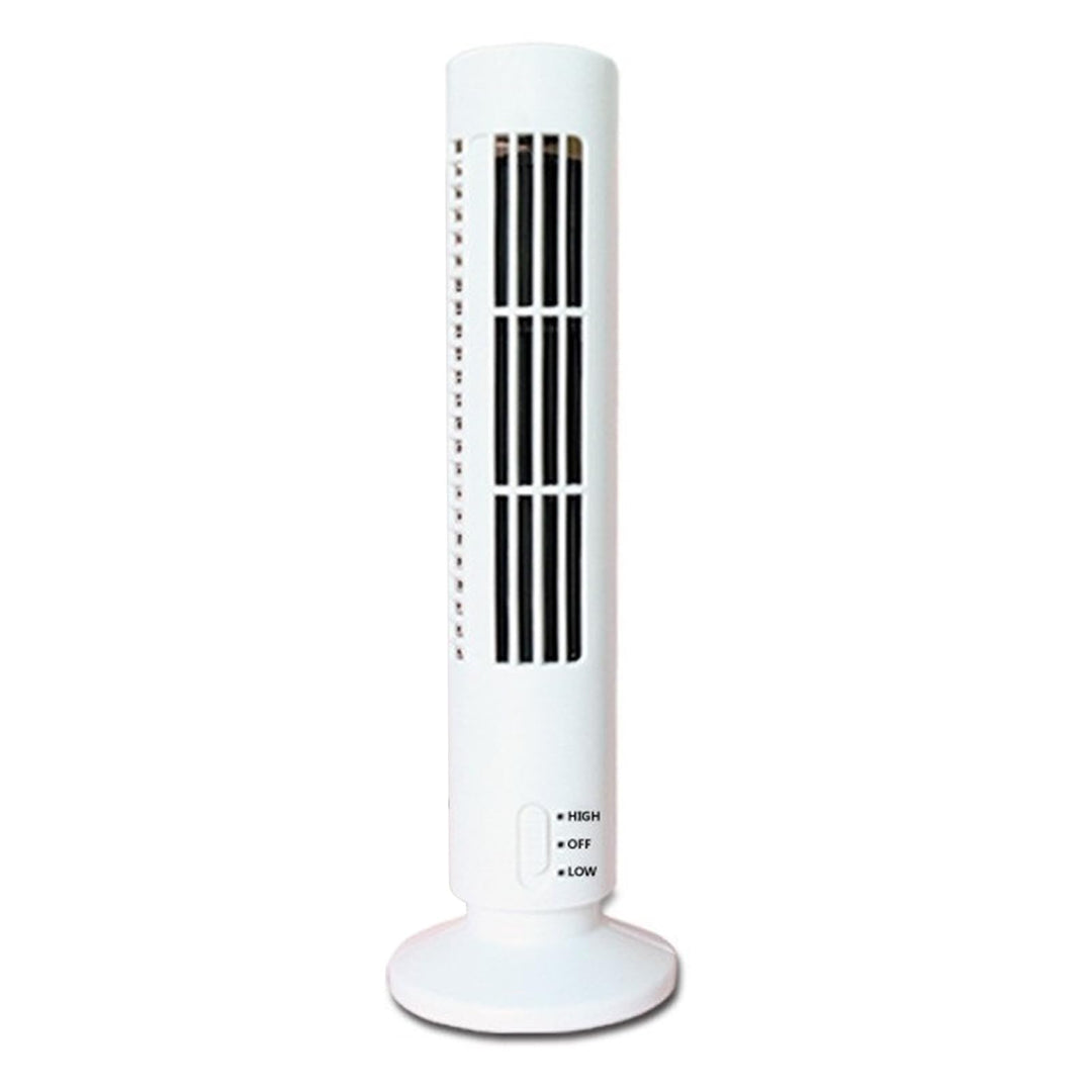 USB Flügelloser Turmventilator, Oszillierend 2 Geschwindigkeiten | Wiederaufladbar, Leiser Betrieb,