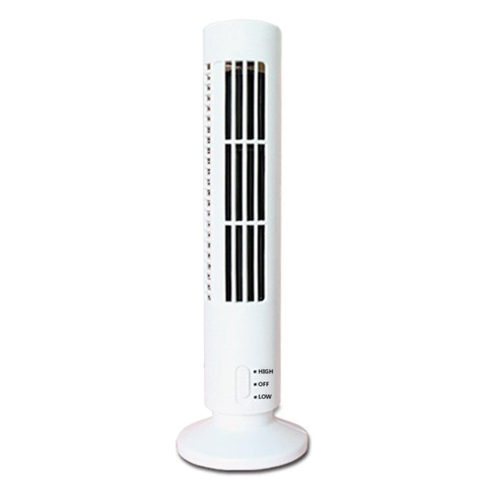 USB Flügelloser Turmventilator, Oszillierend 2 Geschwindigkeiten | Wiederaufladbar, Leiser Betrieb,