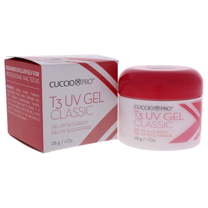 Cuccio T3 UV Pinker Pink Classic Nagelgel Weiss 1 ml (1er Pack), Weiss 1 ml (1er Pack)