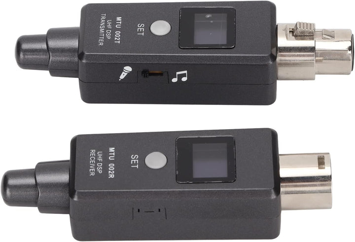 VBESTLIFE 470-960 MHz Funkmikrofon-Adapter Eingebaute Dual-Antennen, Wiederaufladbares Funkmikrofon