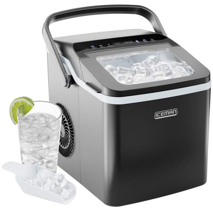 Chefman | Iceman Dual-Size Eiswürfelmaschine - Tragbare Eismaschine, grosse und kleine Eismaschine m