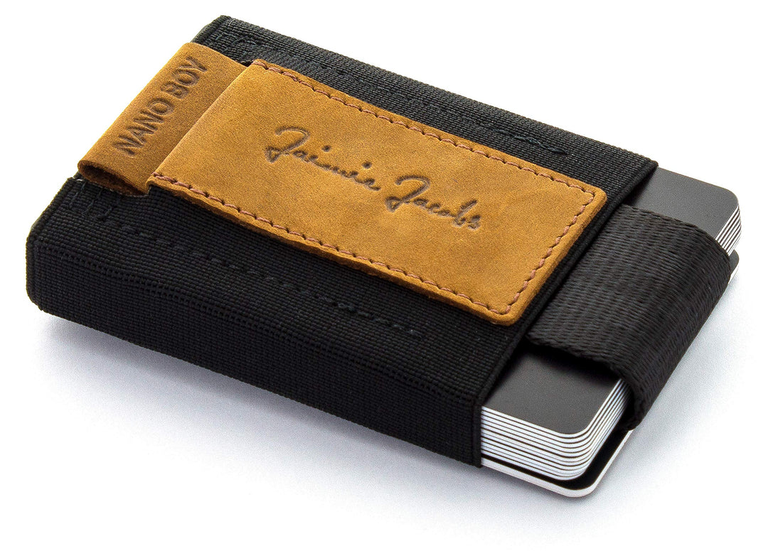 Jaimie Jacobs Nano Boy Mini Wallet, Mini Geldbörse aus Textil, Kleiner Geldbeutel, Slim Wallet mit Z