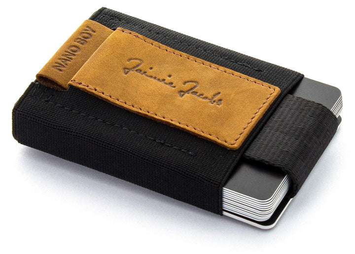 Jaimie Jacobs Nano Boy Mini Wallet, Mini Geldbörse aus Textil, Kleiner Geldbeutel, Slim Wallet mit Z