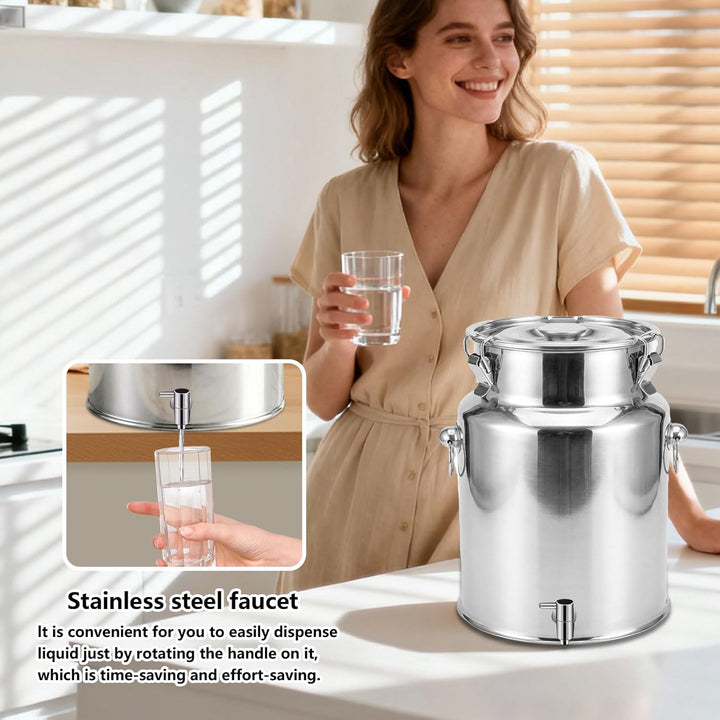 Edelstahl Milcheimer, Milchdosen Mit Spigot Luftdichte Behälter Milchkanne Flüssigkeitslagerbehälter
