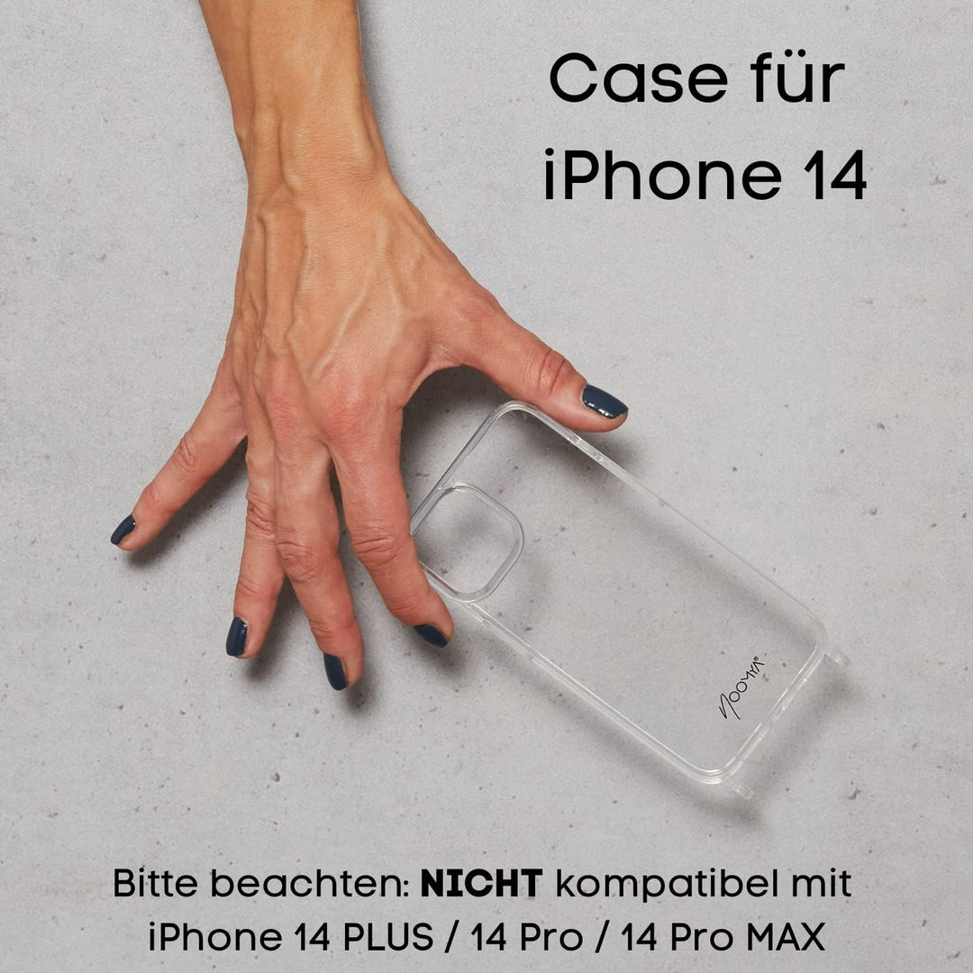 NOOMYA® Premium Fashion Handykette | Set Handyhülle iPhone 14 & Handyband Wine Tasting | Handygurt z