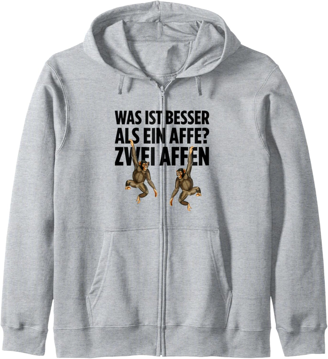 Was ist besser als ein Affe? Zwei Affen Affenbande Lustig Kapuzenjacke