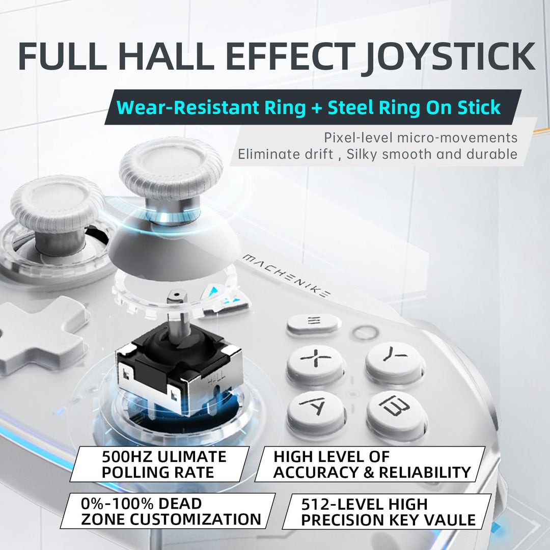 Machenike G5 Pro Gaming Bluetooth Controller für PC/Switch/IOS/Android, Wireless Hall Effect Control