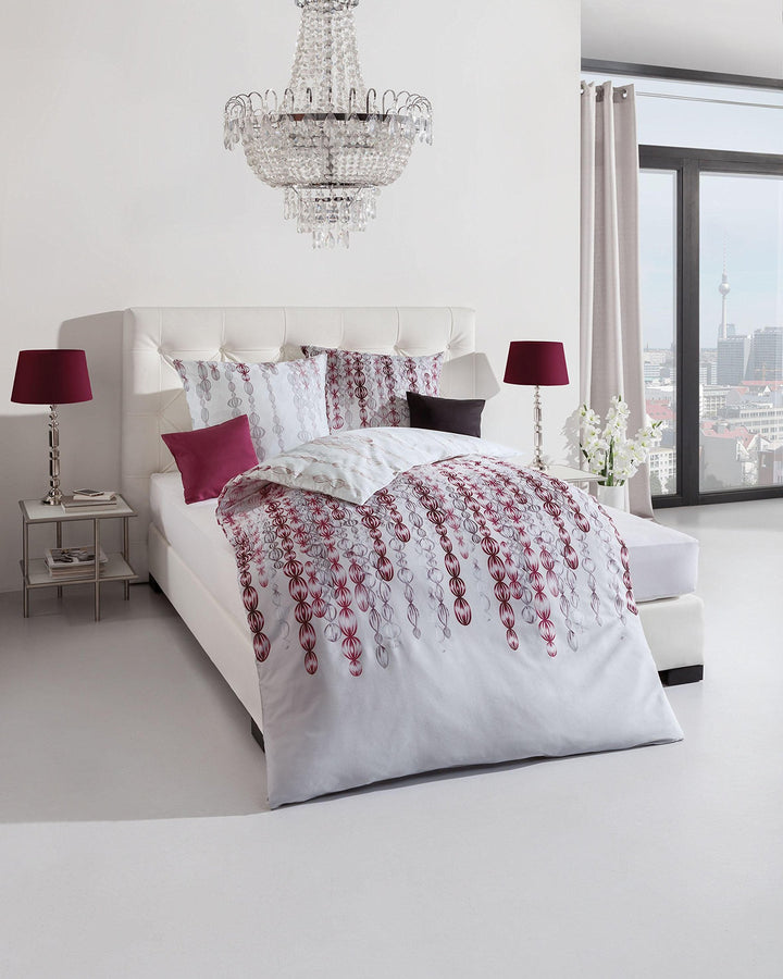 Kaeppel Bettwäsche Satin rot Grösse 135x200 cm (80x80 cm) 135x200 cm + 80x80 cm Rot, 135x200 cm + 80