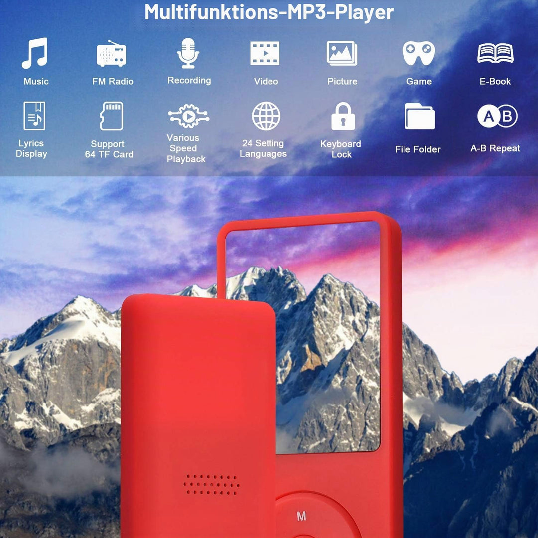 8GB Tragbare MP3 Musik Player, Support bis zu 64GB SD Speicherkarte, Lossless Sound HiFi MP3 Player,