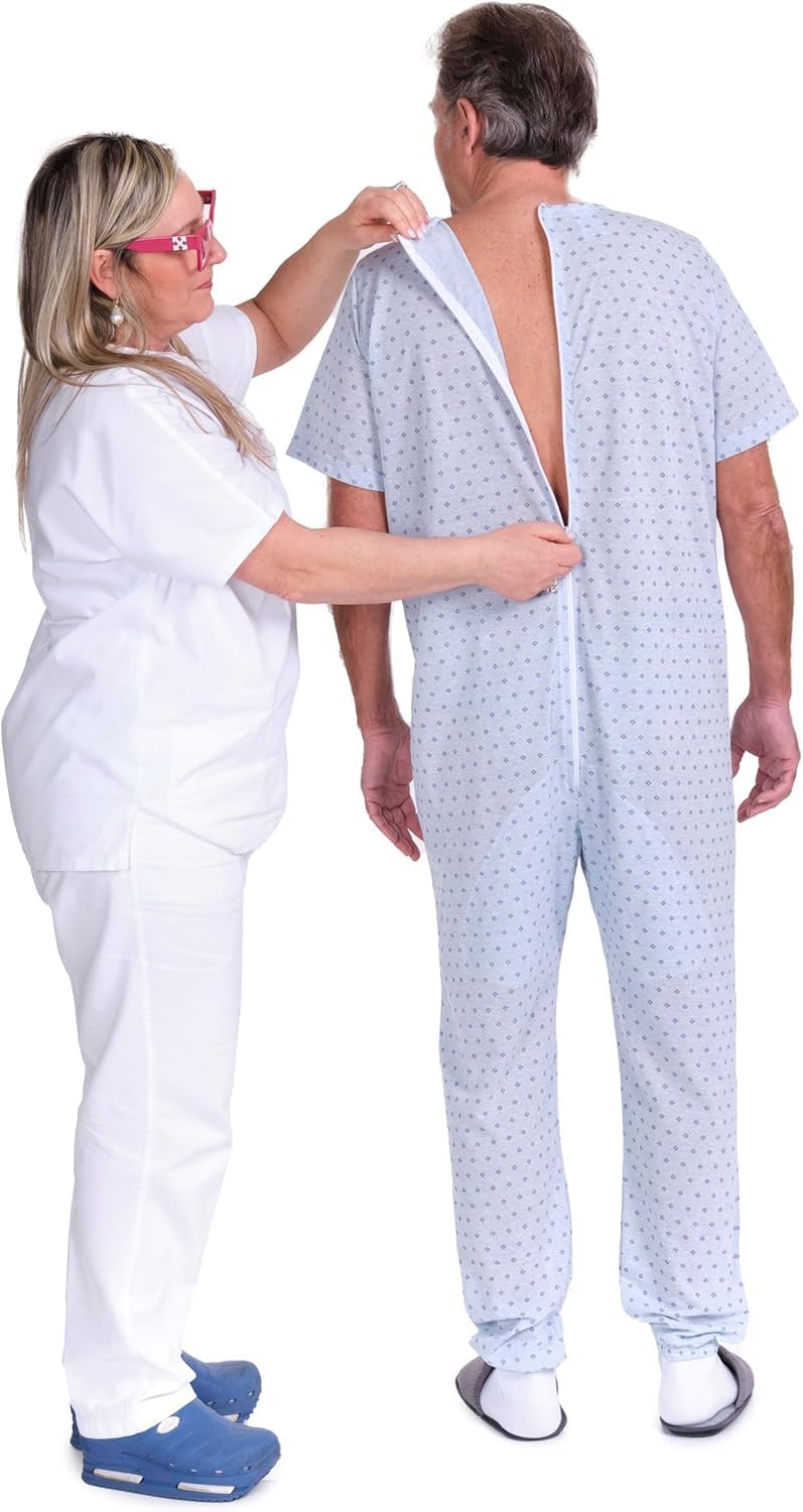 FERRUCCI COMFORT Schlafanzug für Gesundheit, Kurzarm, 1 Reissverschluss, hinten hinten, für den Somm