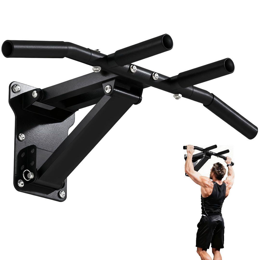 GuuG Klimmzugstange Wand Pull Up Bar: Pullup Wall Wandmontage Verstellbare Klimmzug Stange Multifunk