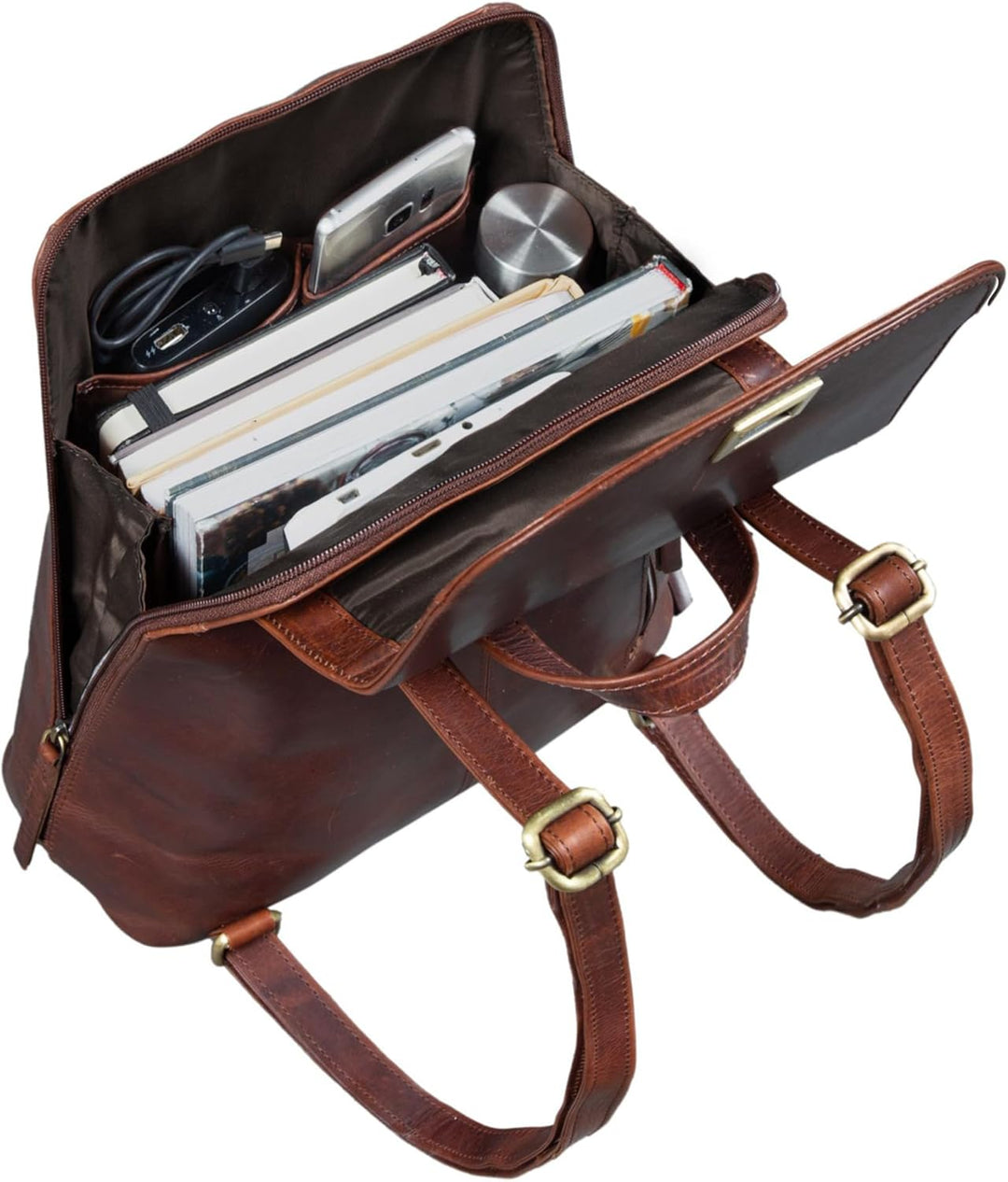 STILORD 'Victoria II' Lederrucksack Damen Vintage Rucksack für 13 Zoll MacBook DIN A4 Elegante Rucks