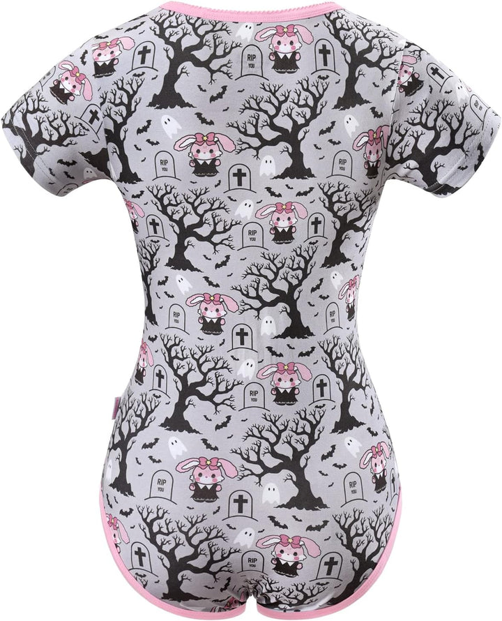 LittleForBig Baumwolle Strampler Onesie Pyjamas Bodysuit-Feeling Stabby Usagi Strampler XS Rosa, XS