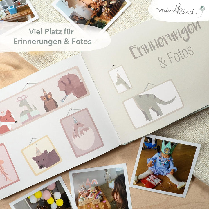 Mintkind® „Alle meine Kindergeburtstage“ Erinnerungsalbum vom 1. bis zum 12. Geburtstag | Fotoalbum