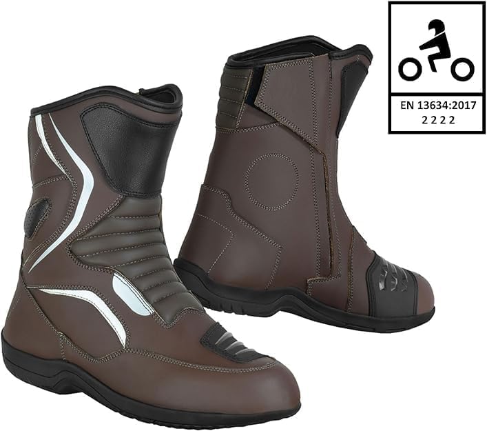 Vaster Moto Motorradschuhe für Herren, verstärkte Strassenschuhe, Motorradstossschutz, rutschfeste S