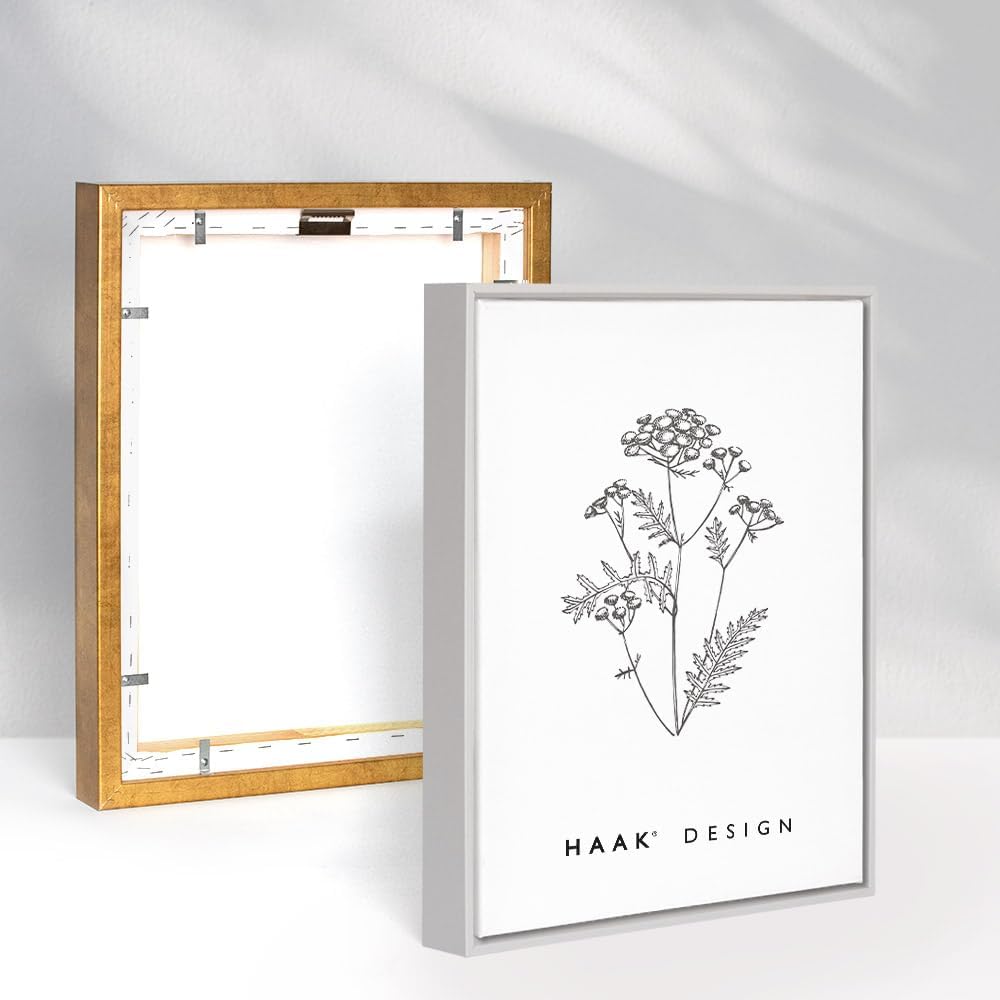 Haak Schattenfugenrahmen Flora in Hellgrau (matt) 84x118,8cm (DIN A0) 84x118,8 cm (DIN A0) Hellgrau
