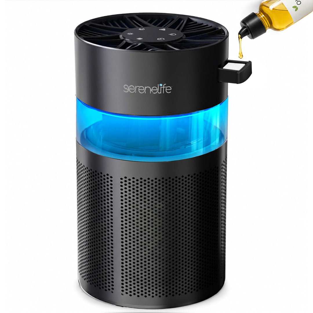 SereneLife Luftreiniger- HEPA 13 Filter für Zuhause, Luftfilter Allergiker mit Aromatherapy- gegen 9