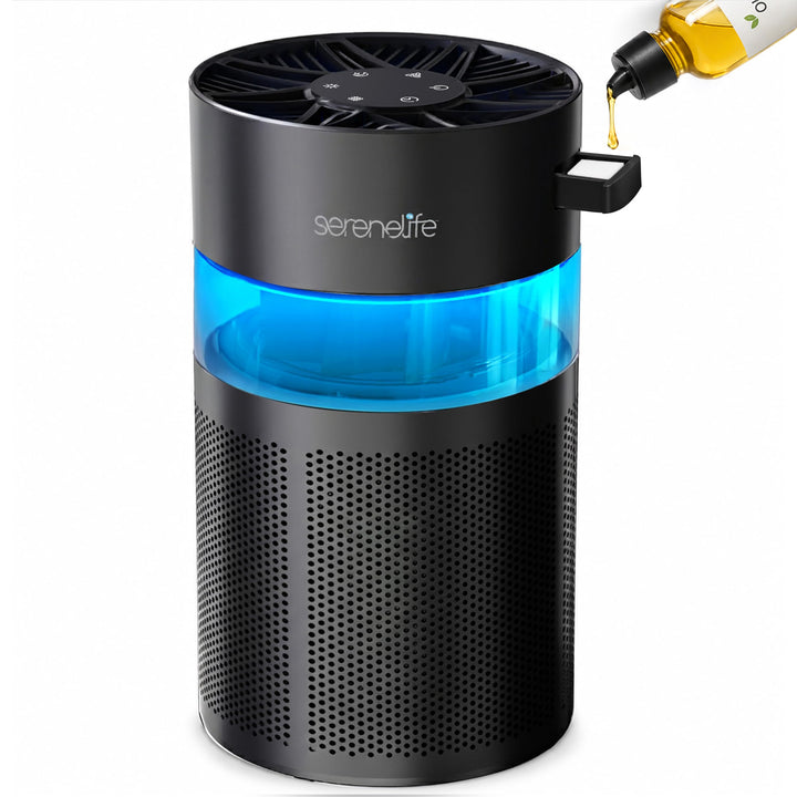 SereneLife Luftreiniger- HEPA 13 Filter für Zuhause, Luftfilter Allergiker mit Aromatherapy- gegen 9