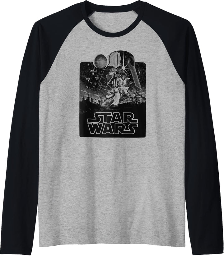 Star Wars A New Hope One Color Poster Raglan